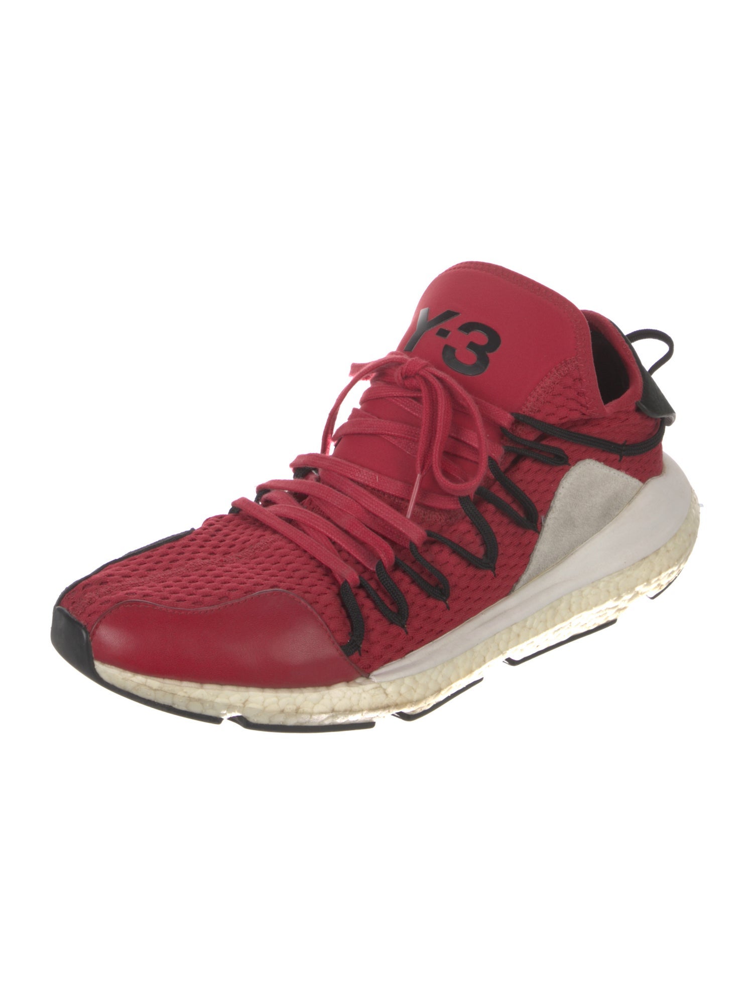 Y-3 Leather Trim Embellishment Athletic Sneakers